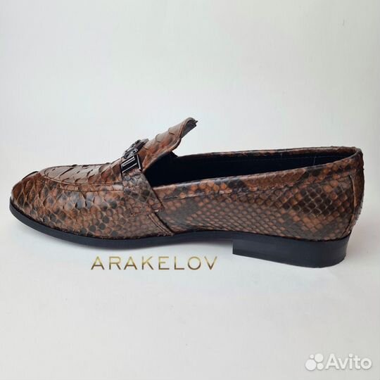 Мужские туфли из кожи питона