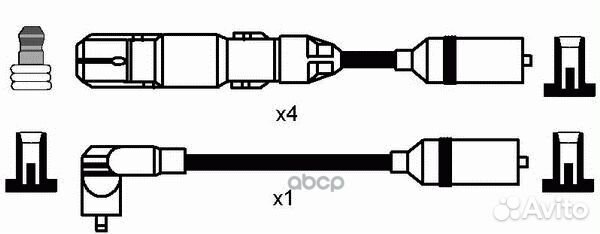 Комплект в/в проводов RC-VW225 0956 NGK