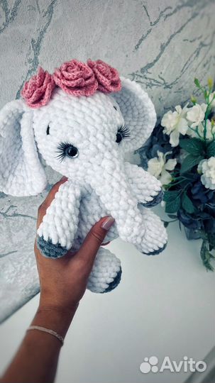 Вязаные игрушки слоник