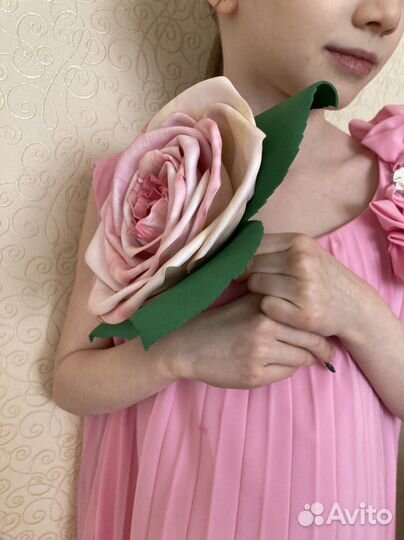 Роза большая декор из фоамирана