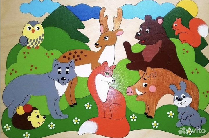 Деревянные пазлы Крона