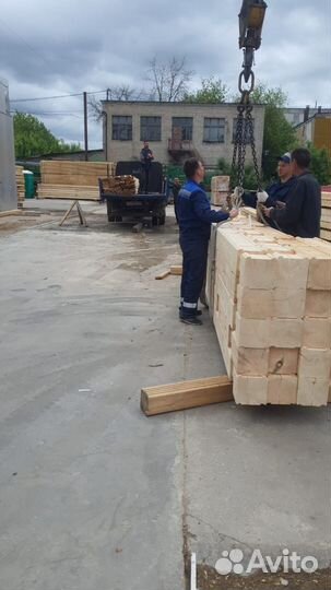 Брус профилированный с чашками из сосны 230х250