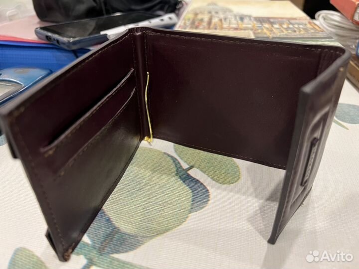 Зажим для денег из натуральной кожи