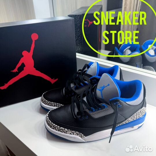 Nike Air Jordan 3 black blue