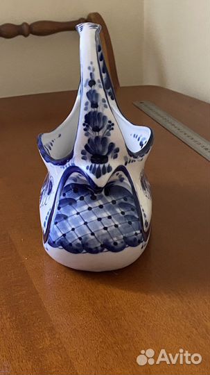 Конфетница - корзинка Гжель