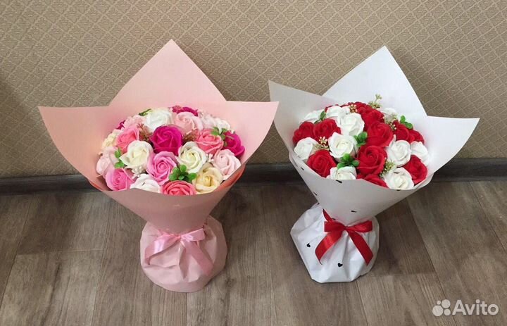 Букет из мыльных роз на 14 февраля, 8 марта