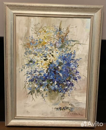 Картина холст масло 60х80 в раме, Гурар Л.И