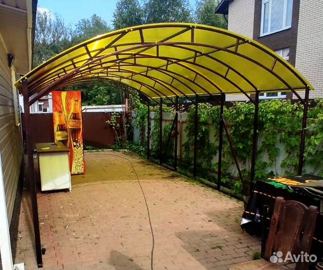 Нaвеc из поликaрбоната 3,65 х 6,00м