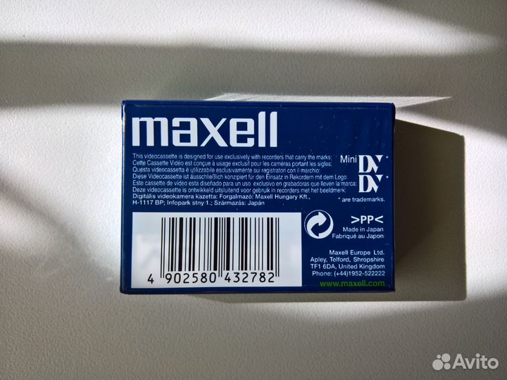 Видеокассета maxell MiniDV DVM 60