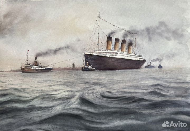 Акварельные картины Титаник