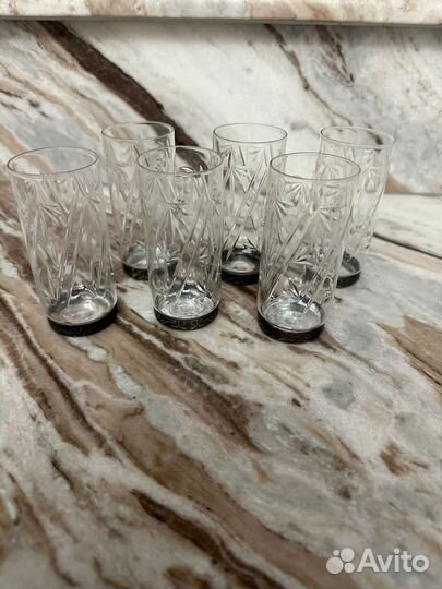Набор хрустальных рюмок СССР