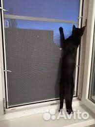 Москитная сетка на окно антикошка