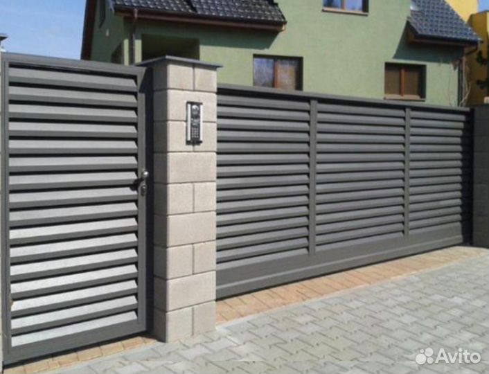 Металлические ворота откатные, распашные, кованые