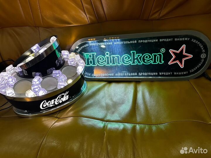 Coca cola heineken вывеска подсветка