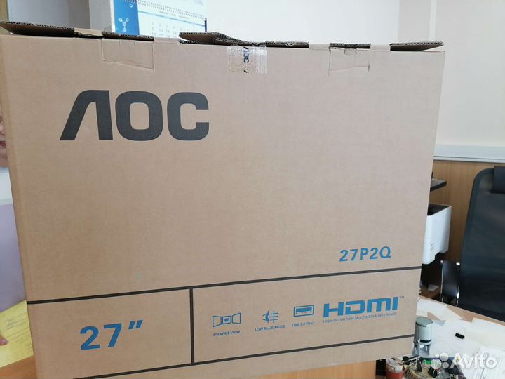 Коробка от монитора 27 дюймов
