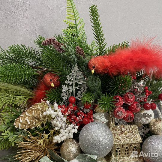 Новогодняя композиция на стену