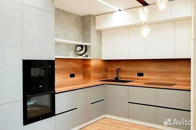 Угловой кухонный гарнитур современный