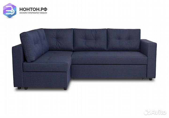 Диван угловой дельфин Стаберг синий