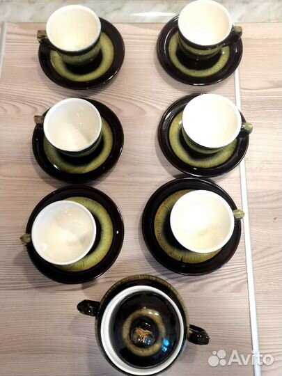 Кофейный сервиз СССР майолика Зик 