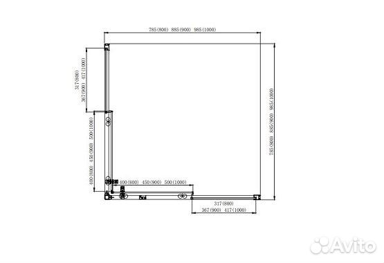 Aquatek AQ ARI KV 08020BL Душевой уголок