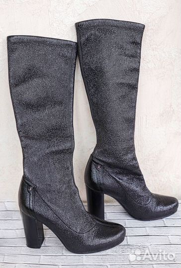 Женские сапоги чулки носки Италия кожа Вaldinini