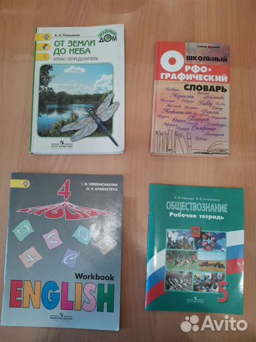 Рабочие тетради, учебники, словарь