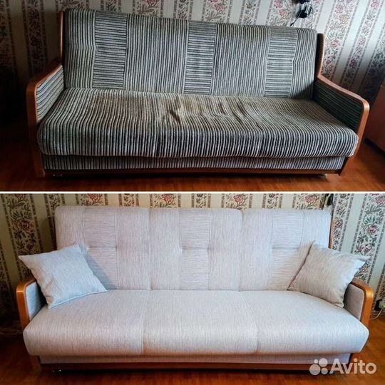 Перетяжка обивка мягкой мебели. Любой сложности