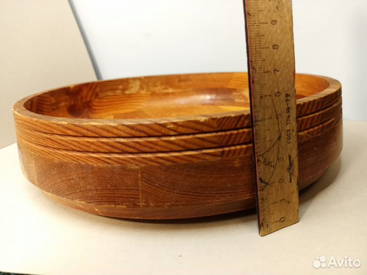 Блюдо деревянное конфетница винтаж