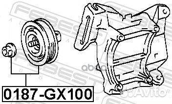 0187-GX100 ролик натяжной Toyota Avensis 1.6-1