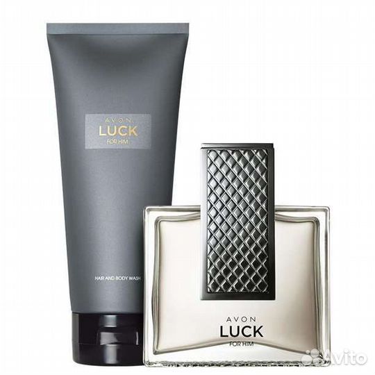 Набор Luck для него Туалетная вода 75 мл+гель Avon