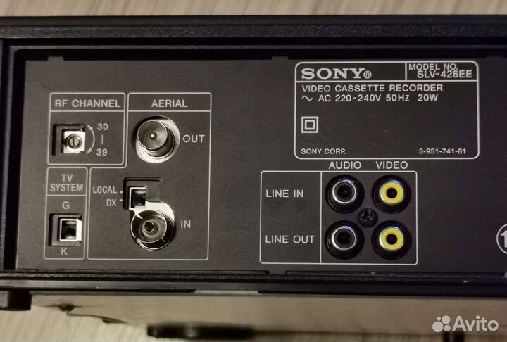 Видеомагнитофон sony