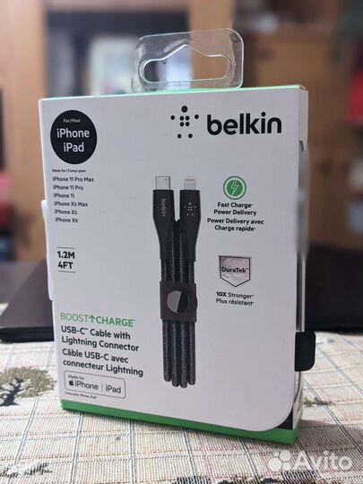 Кабель Belkin Duratek Plus Type C-Lightning