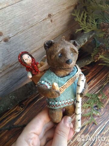 Ватная игрушка Маша и медведь