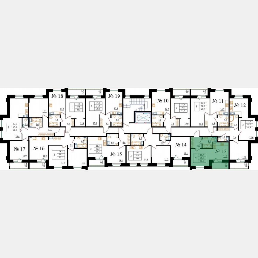 Квартира-студия, 32,3 м², 2/8 эт.