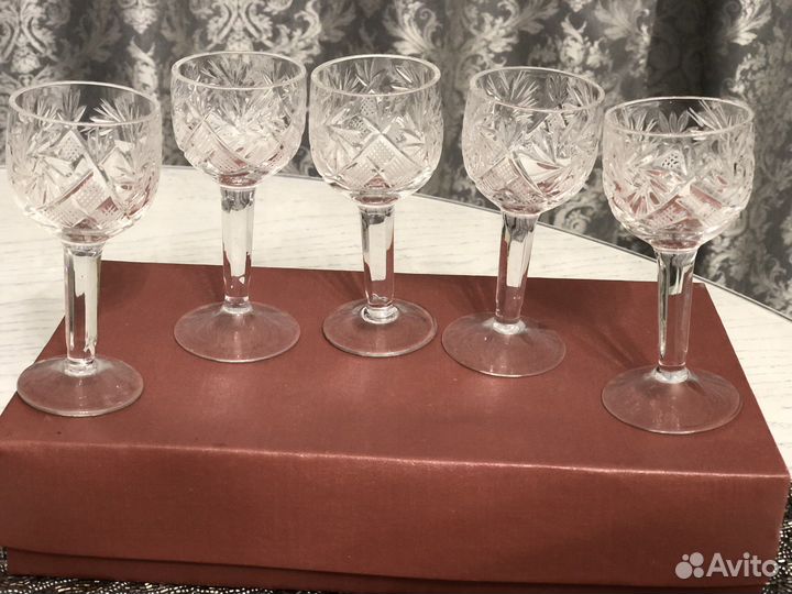 Хрустальные рюмки на ножке СССР