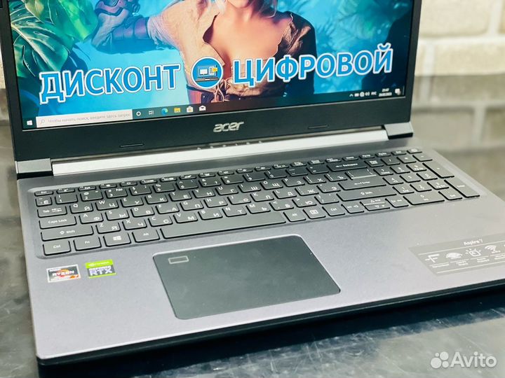 Игровой Ноутбук. Ryzen 7 + nvidia RTX 3050 4Gb