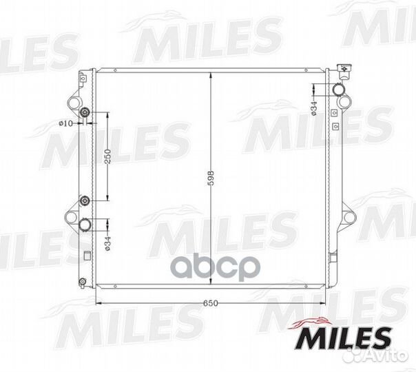 Радиатор toyota LC120 4.0 02- acrb052 Miles