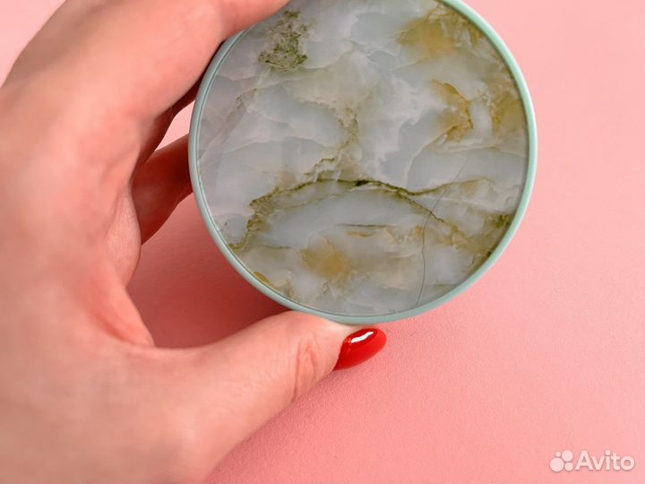 Мраморный дорожный футляр для линз пластик