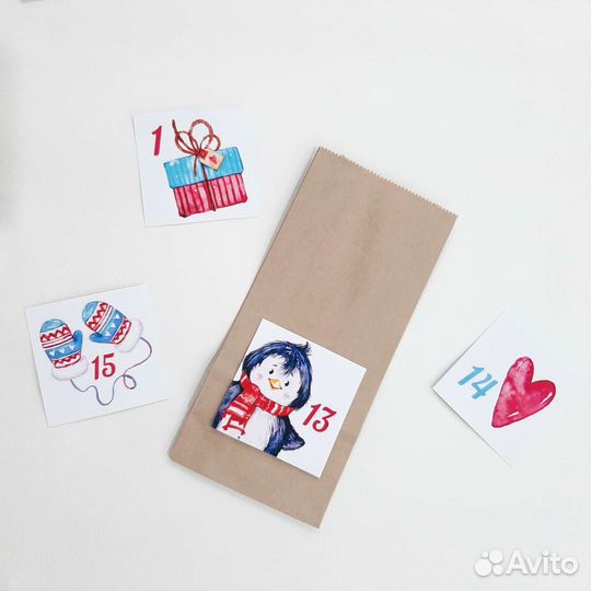 Наклейки для Адвент календаря