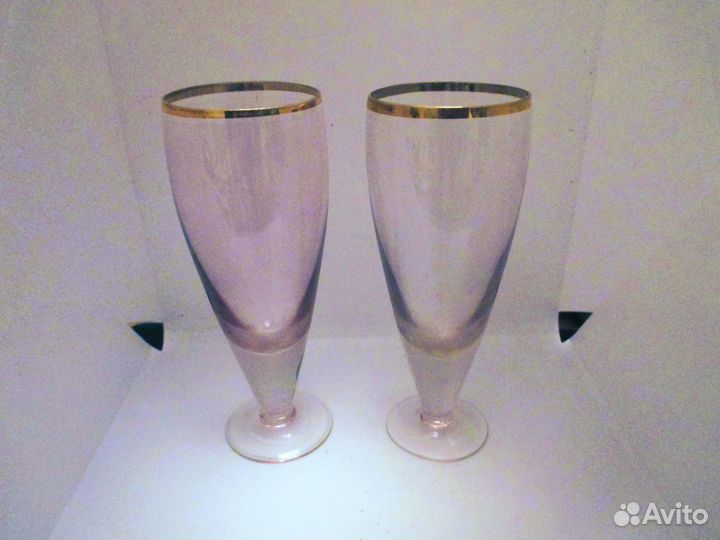 Бокалы цветное стекло СССР