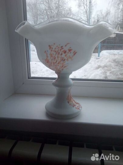 Ваза для фруктов на ножке СССР