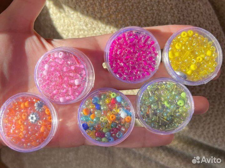 Набор бисера для плетения (10 цветов)