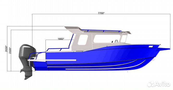 Катер krasboat 760 long restyling