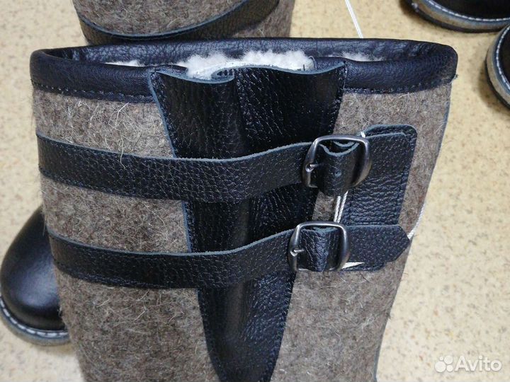 Сапоги войлочные унты Полярник натуральный мех