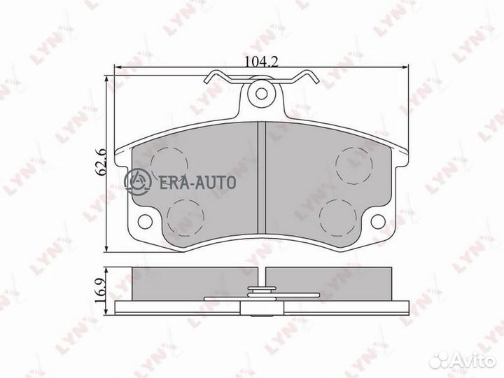 Lynxauto BD4601 колодки дисковые передние с датчиком\ LADA 2108-2112 1.4/1.5/1.6i 16V 86