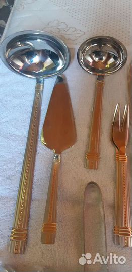 Набор столовых приборов 74 предмета, 24 карата