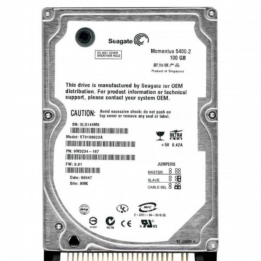 [ST9100823A] Жесткий Диск Seagate 100gb Ide 2,5" St9100823a