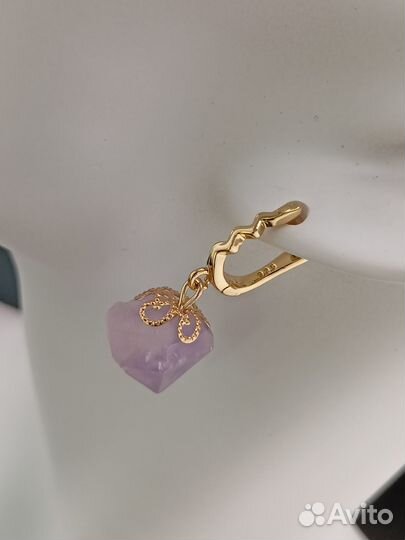 Винтажные серьги из натурального Аметиста