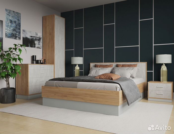 Спальня Николь Бетонный камень