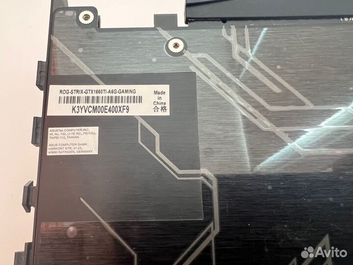 Asus GeForce GTX 1660 Ti 6Gb ROG-strix-GTX1660TI